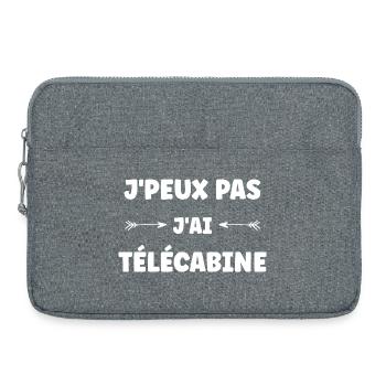 J'peux pas j'ai télécabine - Sacoche pour ordinateur portable 15 pouces - gris chiné - Devant