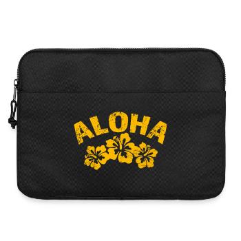 Aloha Hibiskus Tropen-Print - Laptoptasche 15" - Schwarz - Vorne