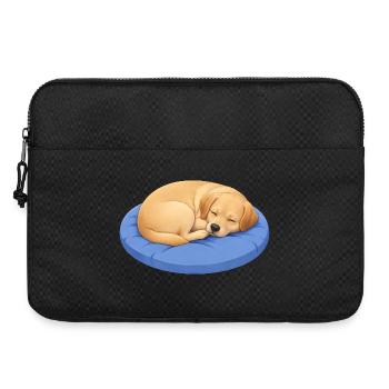 Un chien de dessin animé Labrador Retriever mignon qui se câline - Sacoche pour ordinateur portable 15 pouces - noir - Devant