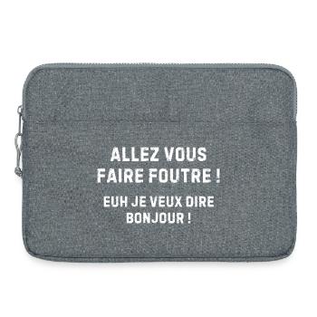 Hallo... Sarkastischer Humor Geld - Laptoptasche 15" - Grau meliert - Vorne