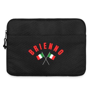 Brienno a traversé les drapeaux italiens - Sacoche pour ordinateur portable 15 pouces - noir - Devant