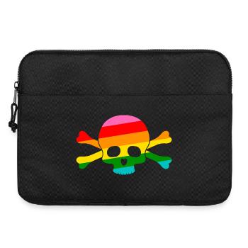 Crâne arc-en-ciel - Sacoche pour ordinateur portable 15 pouces - noir - Devant