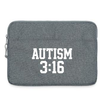 Autism Acceptance Typography - Laptop bag 15" - heather grey - Front