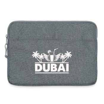 Dubai Palm Trees Drink Logo - Laptop bag 15" - heather grey - Front
