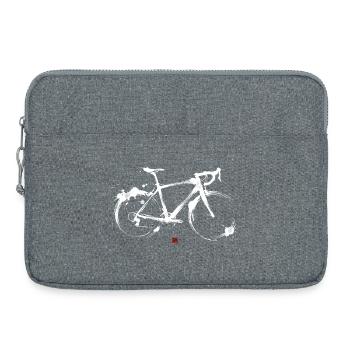 Rennrad Tusche Kunst Illustration Radsport - Laptoptasche 15" - Grau meliert - Vorne