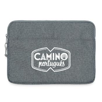 Camino Portugués Pilger-Stempel | Jakobsweg - Laptoptasche 15" - Grau meliert - Vorne