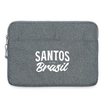 Santos Brasil Schriftzug - Laptoptasche 15" - Grau meliert - Vorne