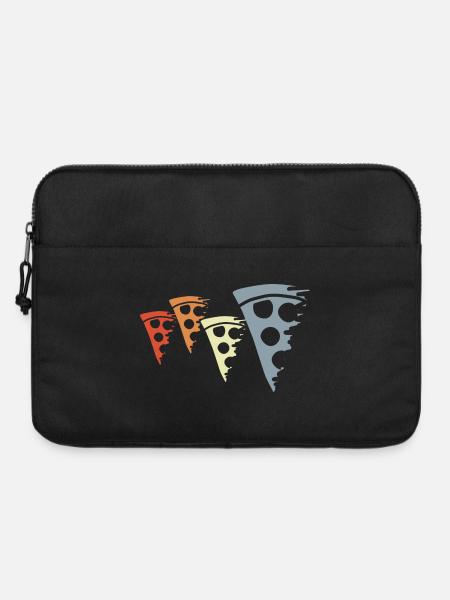 Retro Pizza Skizze - Laptoptasche 15" - Schwarz