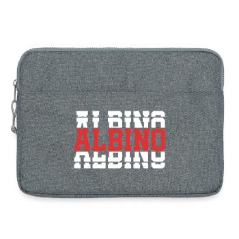 t-shirt albinos t-shirt idée cadeau texte empilé - Sacoche pour ordinateur portable 15 pouces - gris chiné - Devant