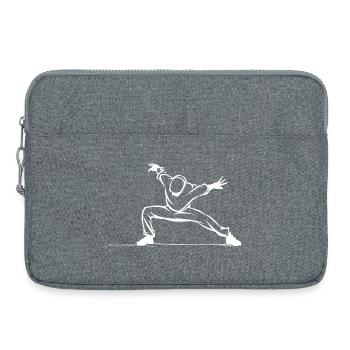 Breakdancer Zeichnung - Laptoptasche 15" - Grau meliert - Vorne