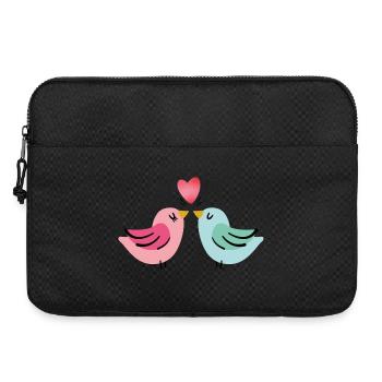 Birds in love with heart on Valentine's Day - Laptop bag 15" - black - Front