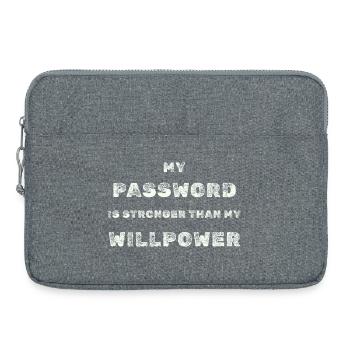 Starkes Passwort – IT Humor Tee - Laptoptasche 15" - Grau meliert - Vorne