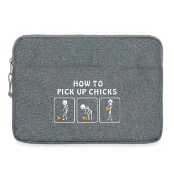 Comment ramasser des poussins - Sacoche pour ordinateur portable 15 pouces - gris chiné - Devant