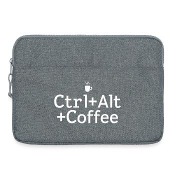 Kaffee-pause Ctrl-Alt-Café - Sacoche pour ordinateur portable 15 pouces - gris chiné - Devant