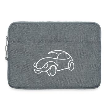Retro Auto Skizze – schlichtes Oldtimer Motiv - Laptoptasche 15" - Grau meliert - Vorne