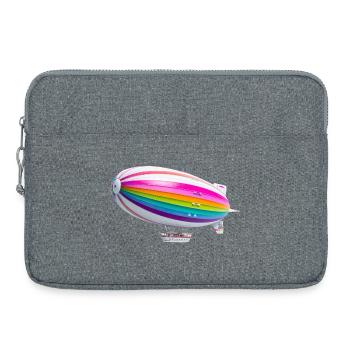 Rainbow Zeppelin Print - Laptop bag 15" - heather grey - Front