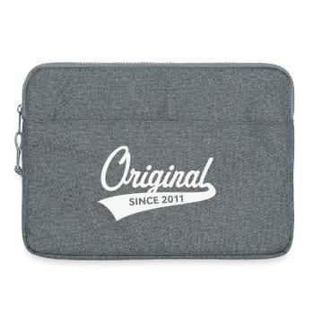 Original depuis 2011 (année de naissance, anniversaire / W) - Sacoche pour ordinateur portable 15 pouces - gris chiné - Devant