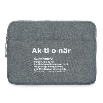 Aktionär lustige Defintion - Laptoptasche 15" - Grau meliert - Vorne