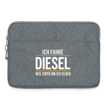 Je conduis du diesel parce que je suis super moi-même - Sacoche pour ordinateur portable 15 pouces - gris chiné - Devant