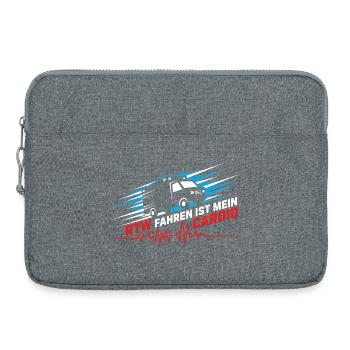 RTW Ambulanz Rettungswagen Rettungsdienst Sanität - Laptoptasche 15" - Grau meliert - Vorne