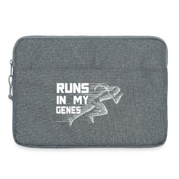 Course de marathon dans mon cadeau de course génétique - Sacoche pour ordinateur portable 15 pouces - gris chiné - Devant
