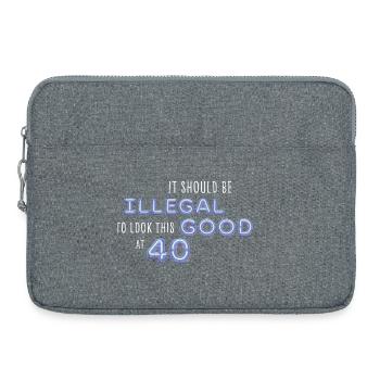It should be illegal to look this good 40 Spruch - Laptop bag 15" - heather grey - Front