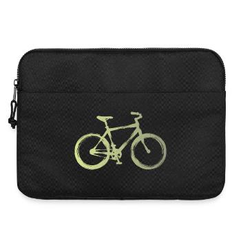 Watercolor Bike: Urban Ride - Laptop bag 15" - black - Front
