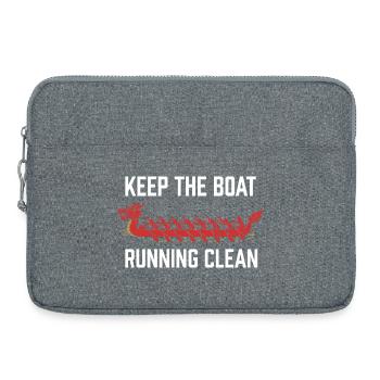 Équipe de pagayeurs du Dragon Boat Club Cadeau de bateaux Dragon - Sacoche pour ordinateur portable 15 pouces - gris chiné - Devant