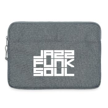 Monochromes Rastergeometrisches Muster - Laptoptasche 15" - Grau meliert - Vorne