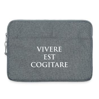 Vivere Est Cogitare Tee - Laptoptasche 15" - Grau meliert - Vorne