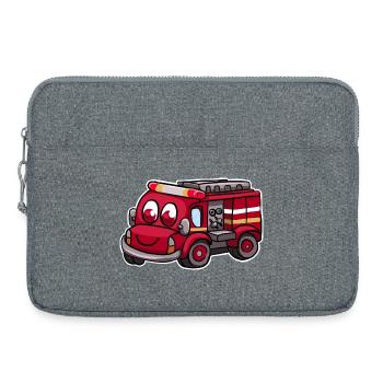 Camions de pompiers - Sacoche pour ordinateur portable 15 pouces - gris chiné - Devant
