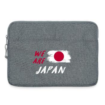 Nous sommes la conception des drapeaux du Japon - Sacoche pour ordinateur portable 15 pouces - gris chiné - Devant