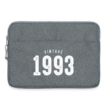 Typographie vintage 1993 - Sacoche pour ordinateur portable 15 pouces - gris chiné - Devant