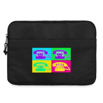 Pop Art Quad Neon Phone - Laptop bag 15" - black - Front