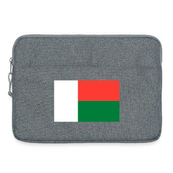 Drapeau de Madagascar - Sacoche pour ordinateur portable 15 pouces - gris chiné - Devant