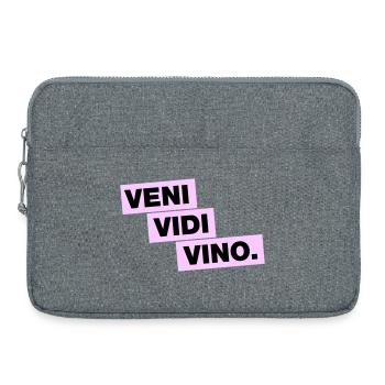 Veni Vidi Vino - Laptoptasche 15" - Grau meliert - Vorne