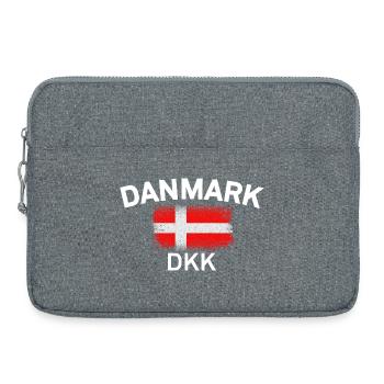 Danish Flag Grunge Nordic Pride - Laptop bag 15" - heather grey - Front