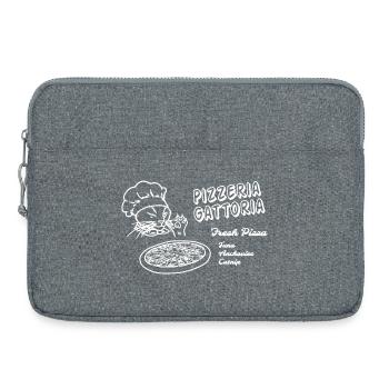 Funny Pizza Box Cat - Pizzeria Gottoria - Laptop bag 15" - heather grey - Front