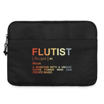 Flötist Bedeutung - Laptoptasche 15" - Schwarz - Vorne