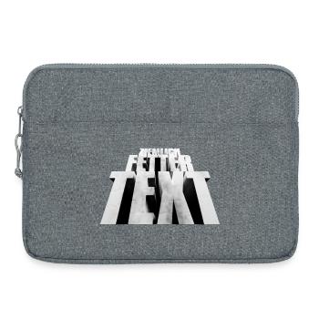 Pretty bold text - Laptop bag 15" - heather grey - Front