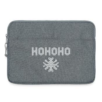 hohoho Snowflake Christmas Pixel Winter Logo - Laptop bag 15" - heather grey - Front