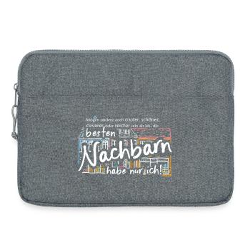 The best neighbors , neighborhood party. German - Laptop bag 15" - heather grey - Front
