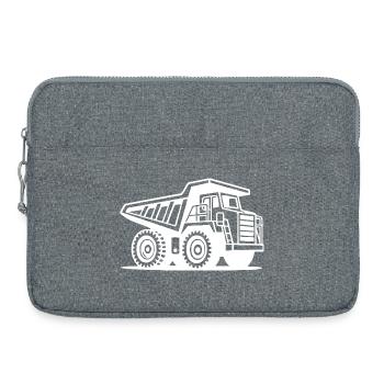 Industrial Mining Truck Silhouette - Laptop bag 15" - heather grey - Front