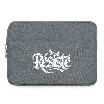 Design Graphique avec Doves et Symbole de Paix - Sacoche pour ordinateur portable 15 pouces - gris chiné - Devant