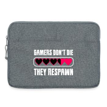 Gamer Herz Botschaft - Laptoptasche 15" - Grau meliert - Vorne