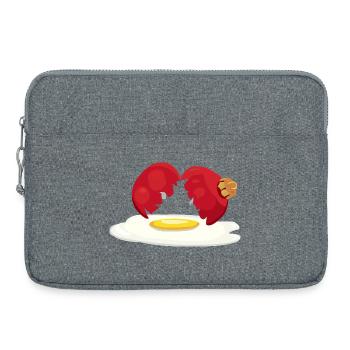 Weihnachtskugel zerbrochenes Ei - Laptoptasche 15" - Grau meliert - Vorne