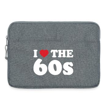 I Love Heart Sixties Retro Typography - Laptop bag 15" - heather grey - Front