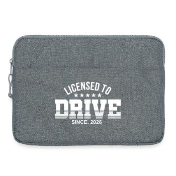 Driving License 2026 Driving Test Driving License Test - Laptop bag 15" - heather grey - Front