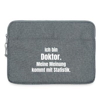 Ich bin Doktor: Meinung und Statistik - Laptoptasche 15" - Grau meliert - Vorne