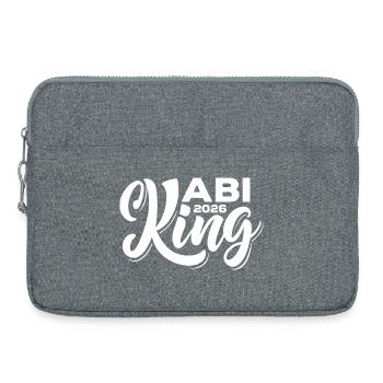 Abi King 2026 - Abitur - Spruch - Laptoptasche 15" - Grau meliert - Vorne